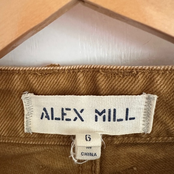 Alex Mill Brown Utility Work Pants – Size 6 – Cotton Twill Straight Leg - Picture 3 of 3